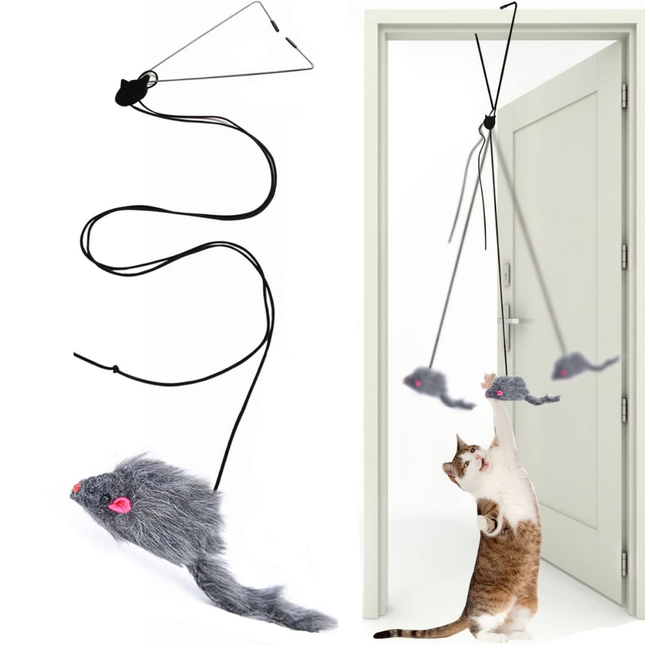 Hängende Trrahmen Katzenspielzeu mit Elastische Maus