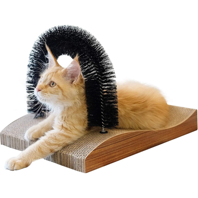 Katzen-Selbstpflegebogen mit Kratzbrett