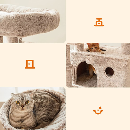 Katzenbaum mit weichem Bezug