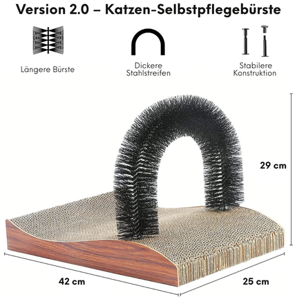 Katzen-Selbstpflegebogen mit Kratzbrett
