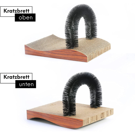 Katzen-Selbstpflegebogen mit Kratzbrett