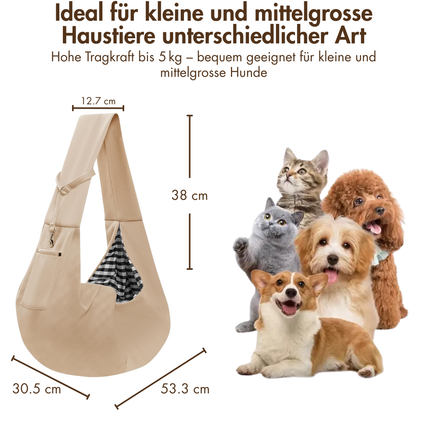 Hundetragetasche, Black