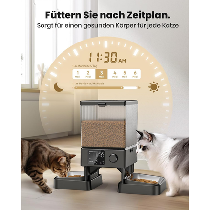 5L Futterautomat Katze 2 Näpfe
