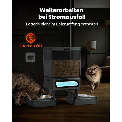 5L Futterautomat Katze 2 Näpfe