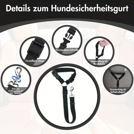 Hundegurt fürs Auto Kopfstütze