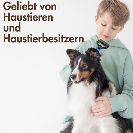 Doppelseitiger Hund- & Katzenkamm – Sanfte Unterwollbürste für Tiere