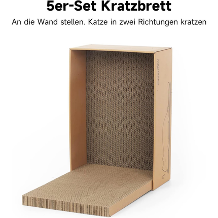 Kratzbrett Katze, 5er-Set