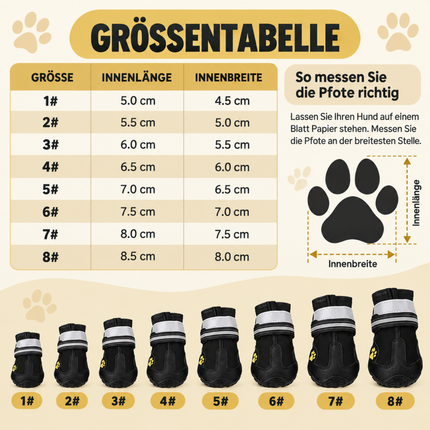 4 Stück Hundeschuhe