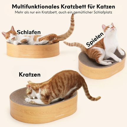 Kratzbrett Katzen, ovales