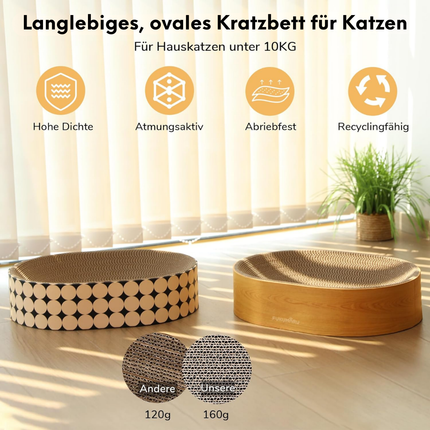 Kratzbrett Katzen, ovales