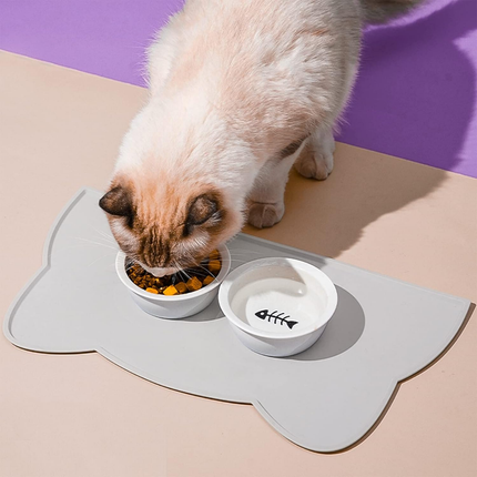 Napfunterlage Silikon für Katzen und Kleine Hunde