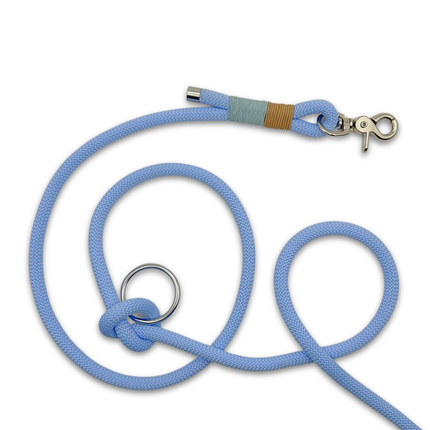 Zoumie Hundeleine mit Seil und Leder, Ice