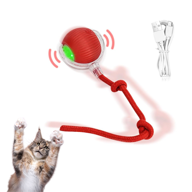 Interaktives Katzenball mit LED Licht